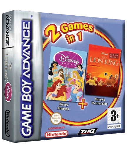 2 Games In 1: Disney Princess + Disney's The Lion King box art
