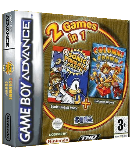 2 Games In 1: Sonic Pinball Party + Columns Crown box art