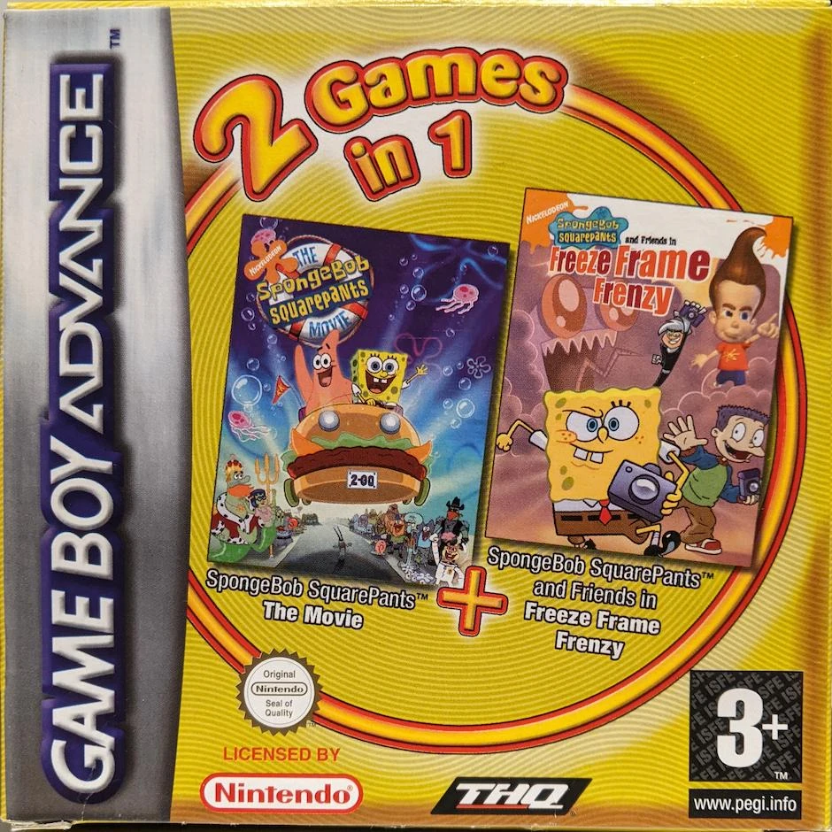 2 Games In 1: Spongebob Movie & Freeze Frame box art