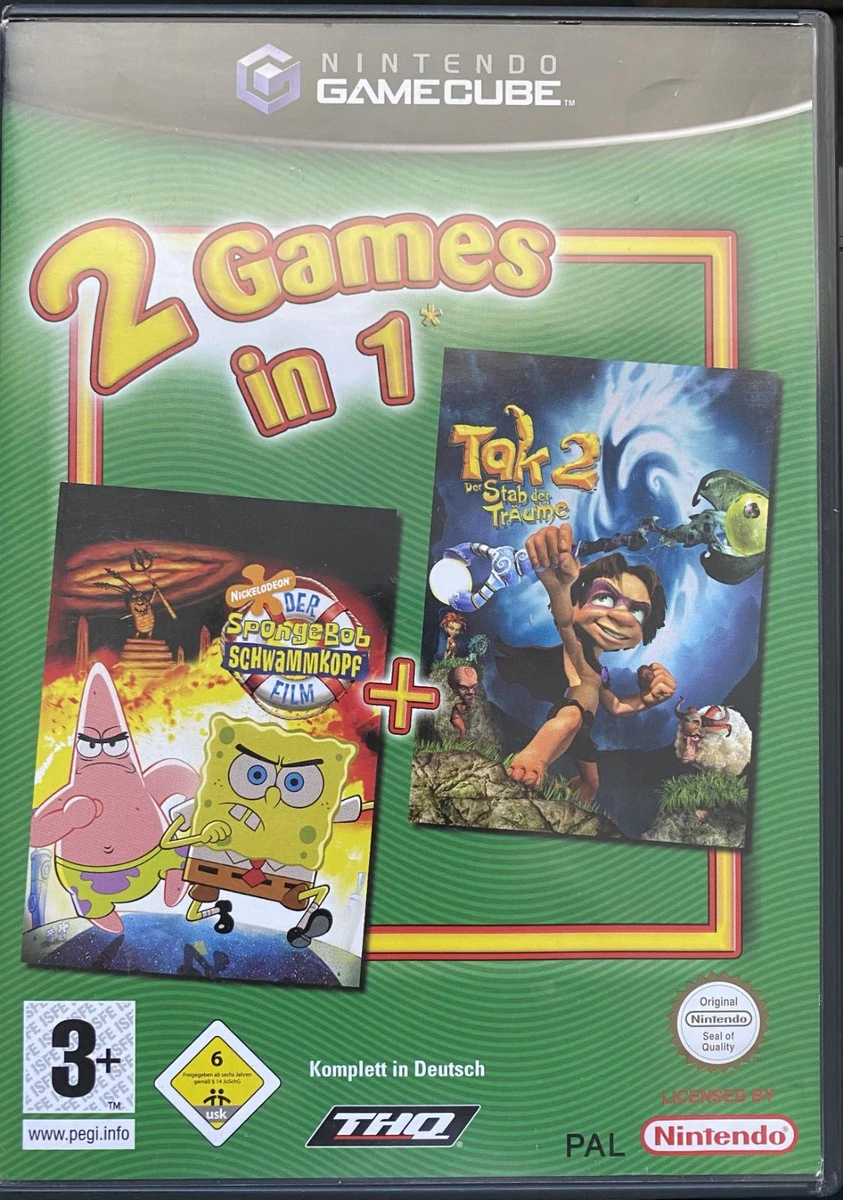 2 games in 1: Spongebob + Tak box art