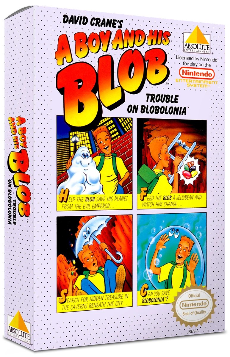 A Boy and His Blob Trouble on Blobolonia box art
