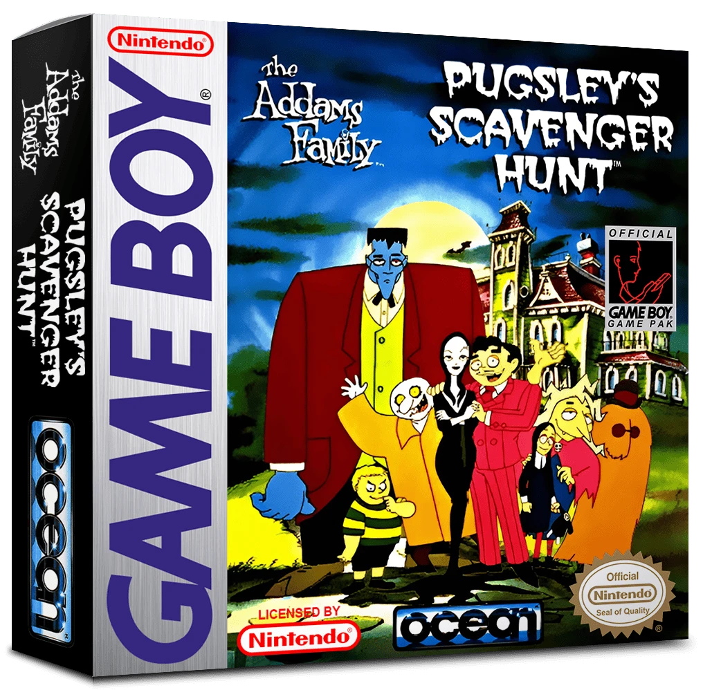 Addams Family Pugsley's Scavenger Hunt box art