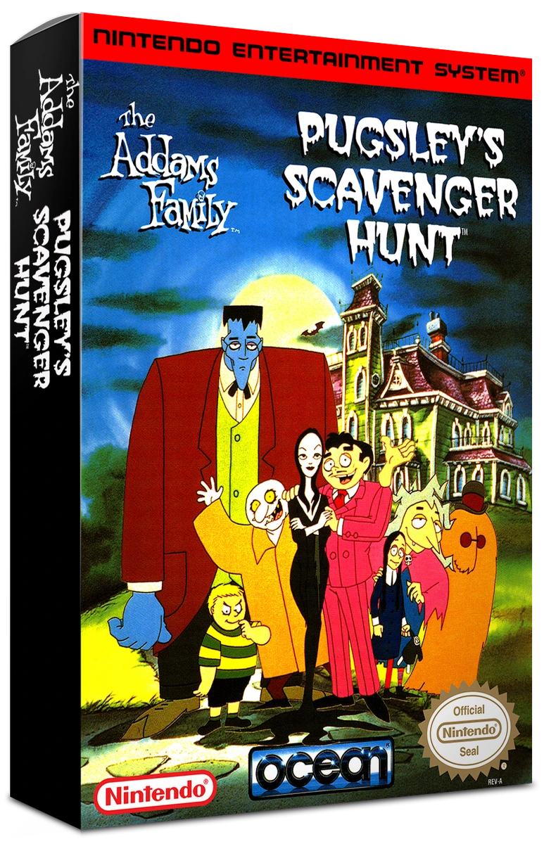 Addams Family Pugsley's Scavenger Hunt box art
