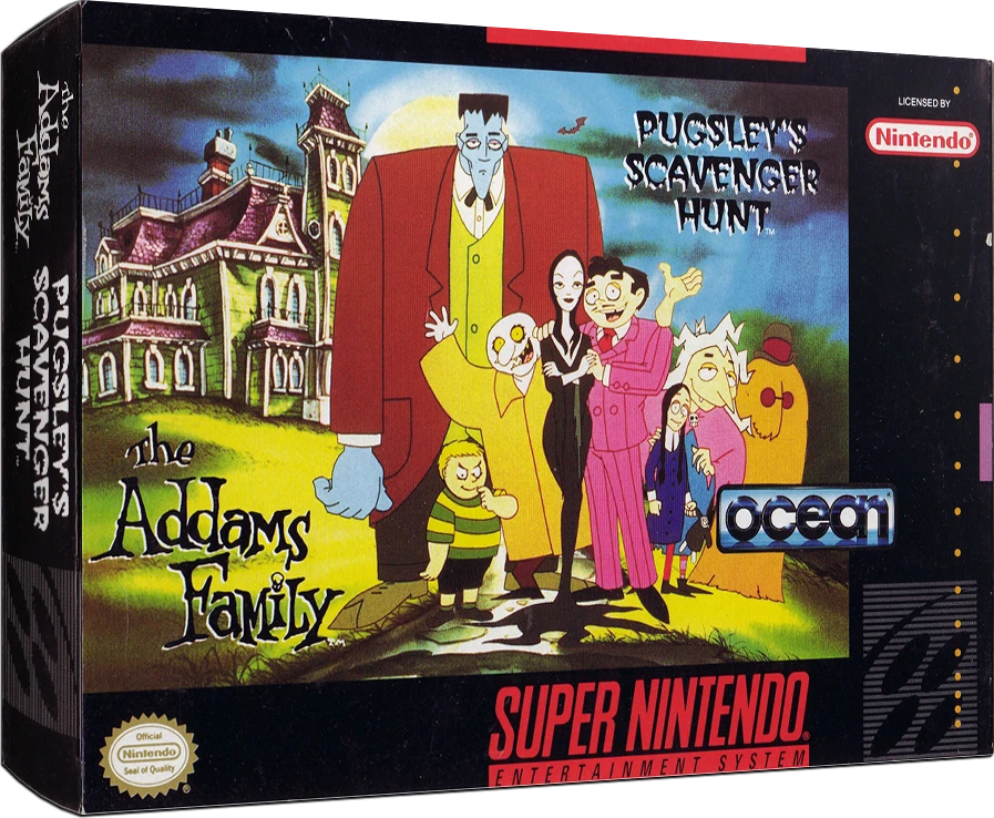 Addams Family Pugsley's Scavenger Hunt box art