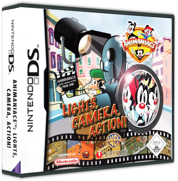 Animaniacs Lights Camera Action box art