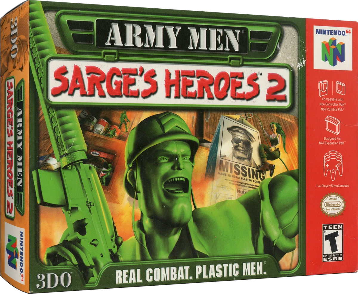 Army Men Sarge's Heroes 2 [Gray Cart] box art