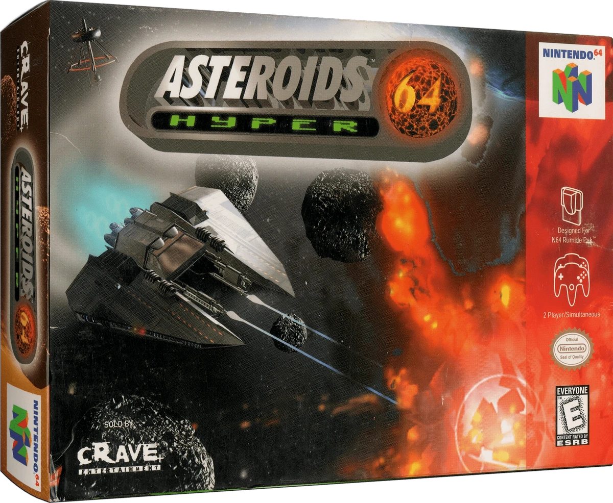 Asteroids Hyper 64 box art