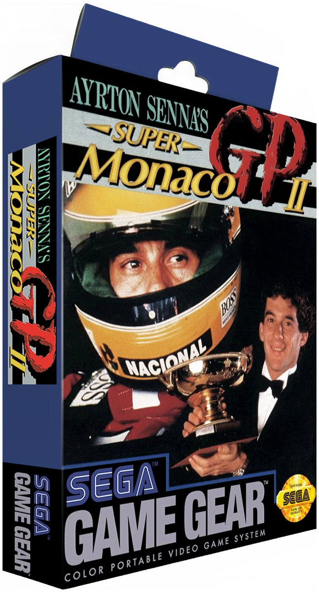 Ayrton Senna's Super Monaco GP II box art