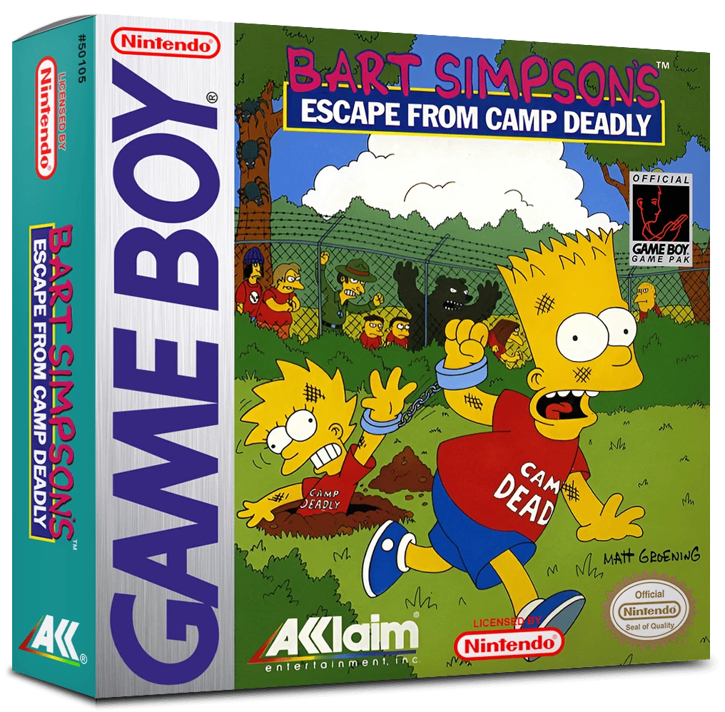 Bart Simpson's Escape from Camp Deadly box art