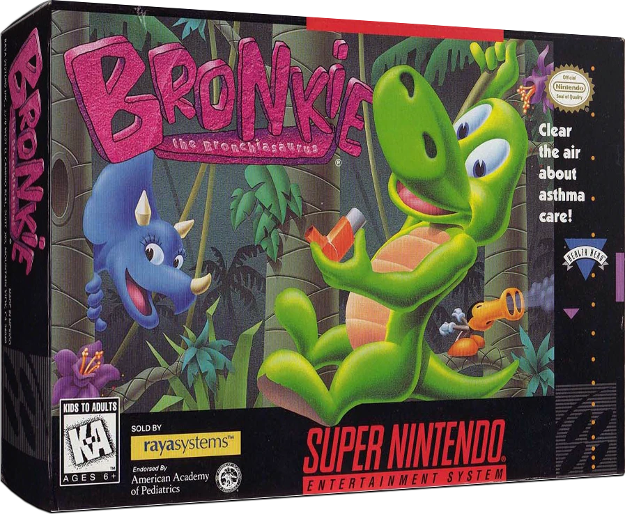 Bronkie The Bronchiasaurus box art