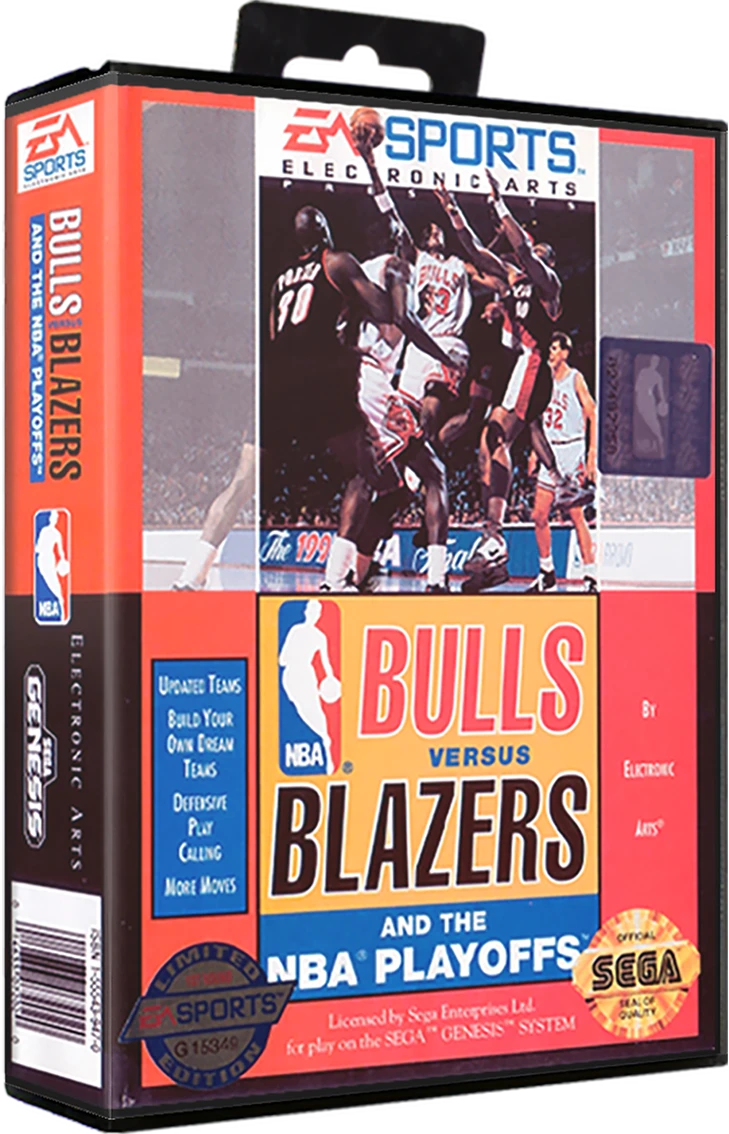 Bulls versus Blazers and the NBA Playoffs box art