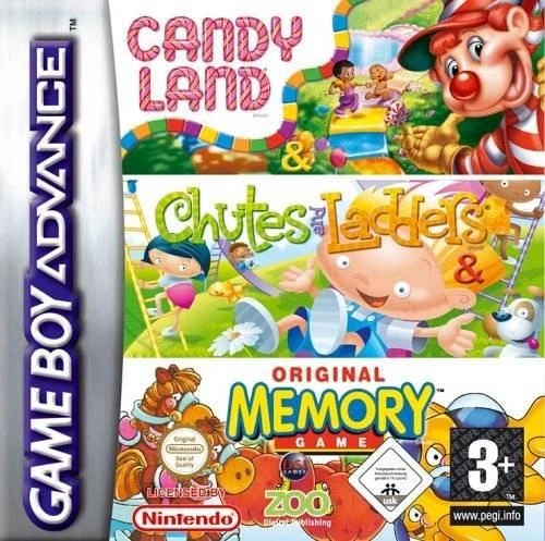 Candy Land & Chutes and Ladders & Original Memory Game box art