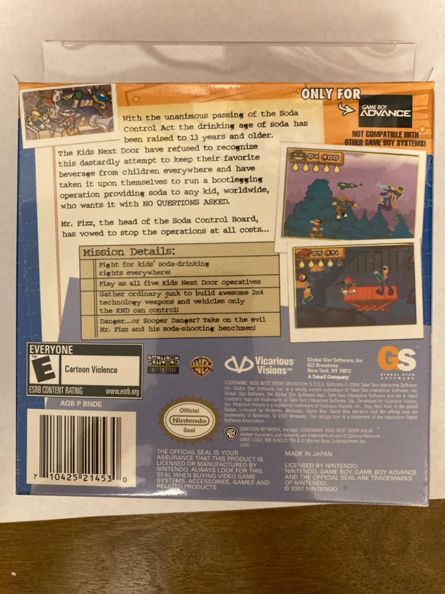 Codename Kids Next Door Operation SODA box art