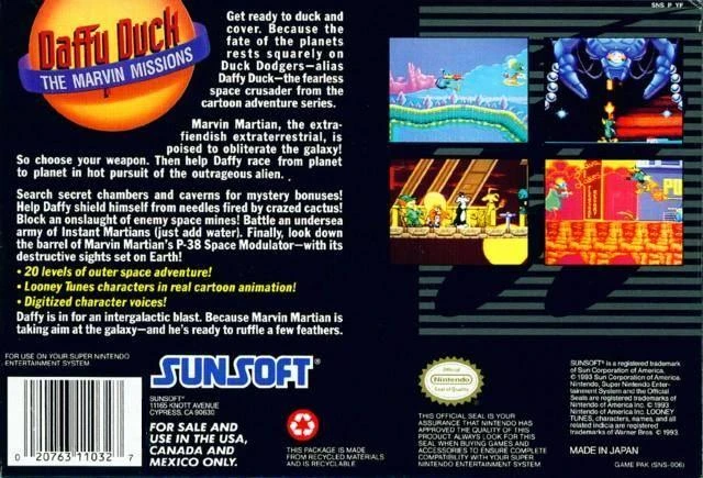 Daffy Duck Marvin Missions box art