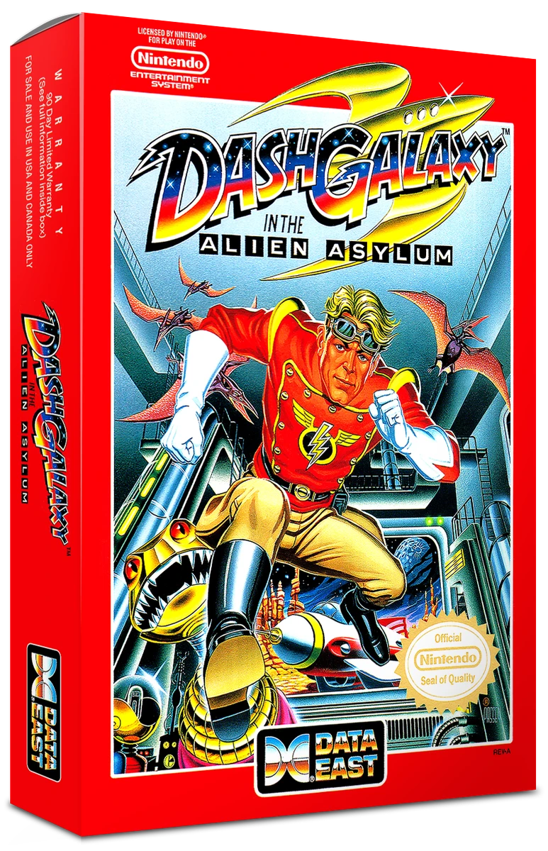 Dash Galaxy in the Alien Asylum box art