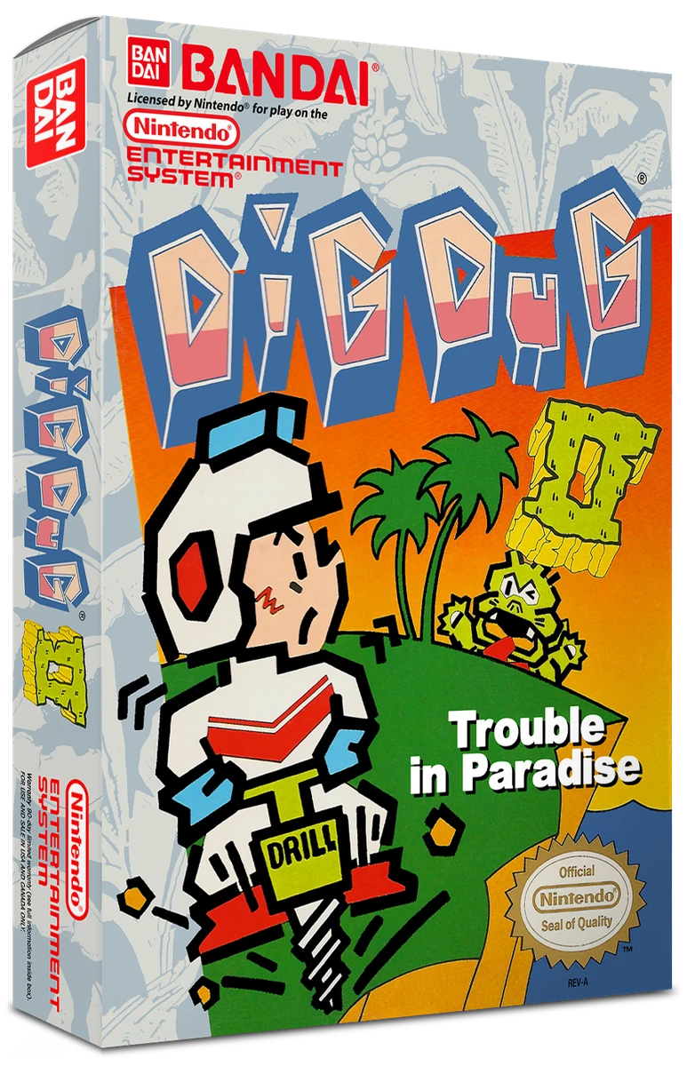 Dig Dug II: Trouble in Paradise box art