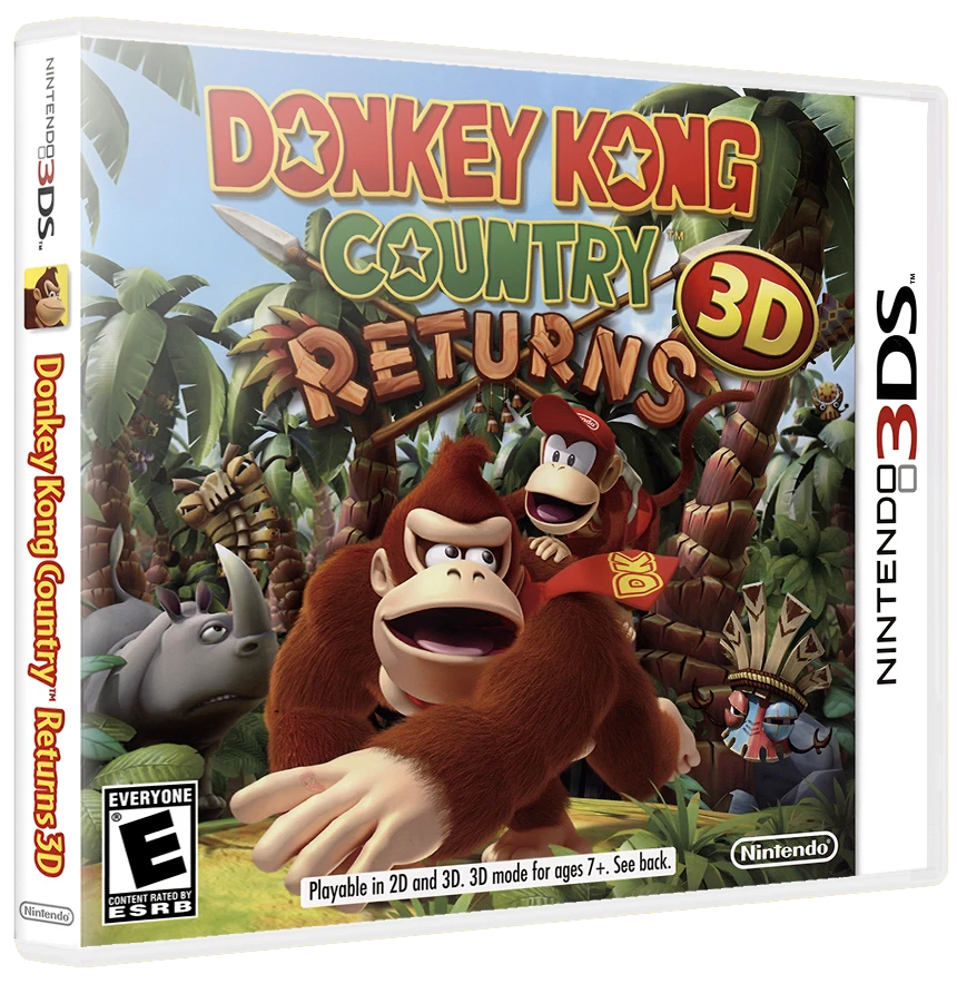 Donkey Kong Country Returns 3D box art
