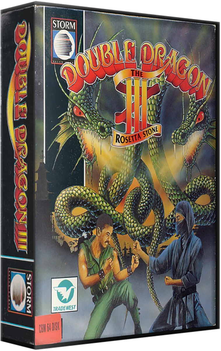 Double Dragon III the Rosetta Stone box art