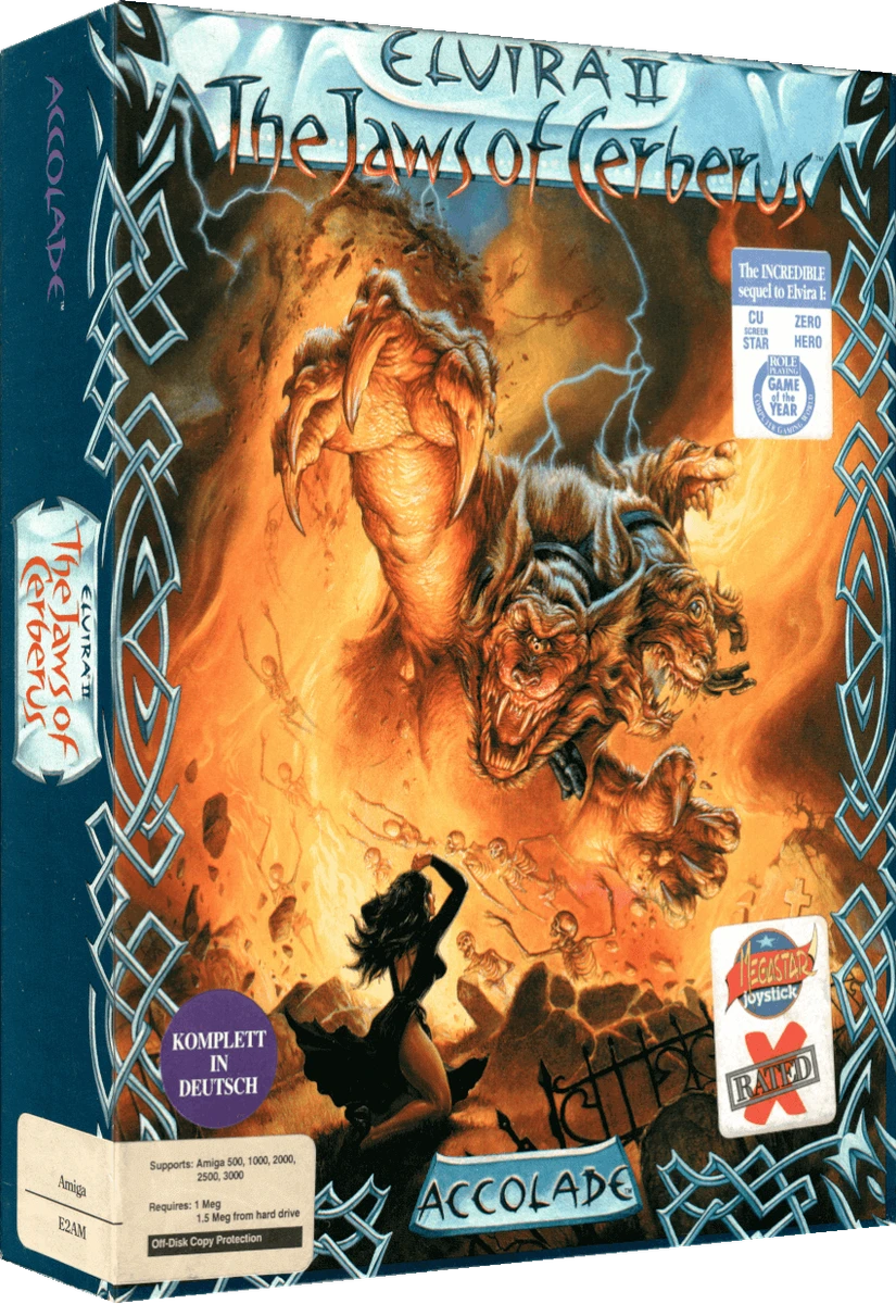 Elvira II: The Jaws of Cerberus box art