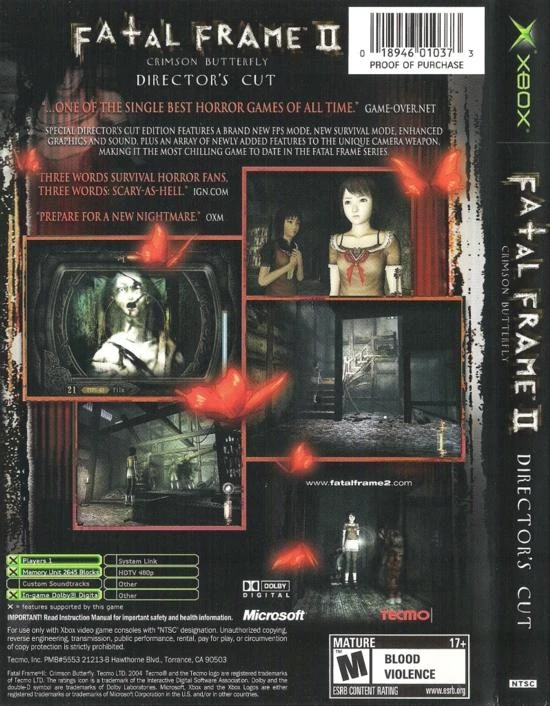 Fatal Frame 2: Crimson Butterfly box art
