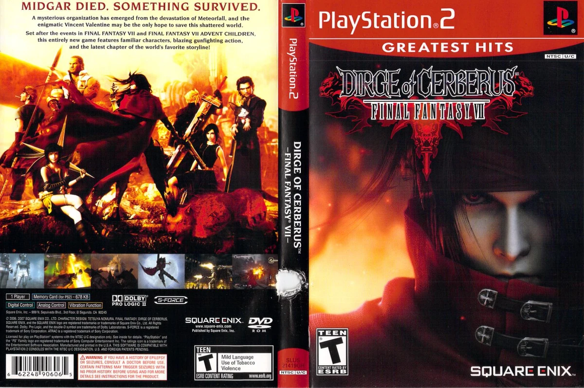 Final Fantasy VII Dirge of Cerberus box art