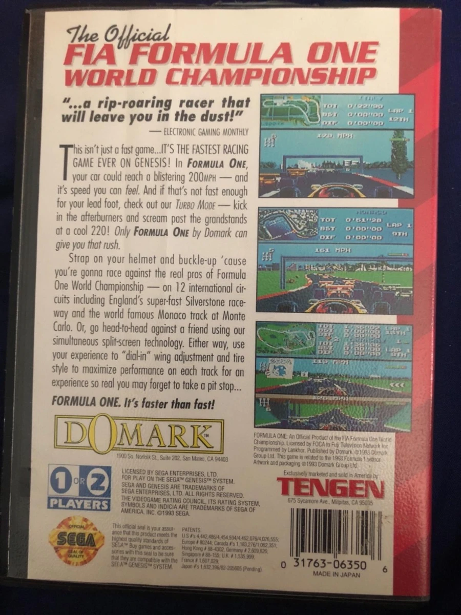 Formula One F1 box art