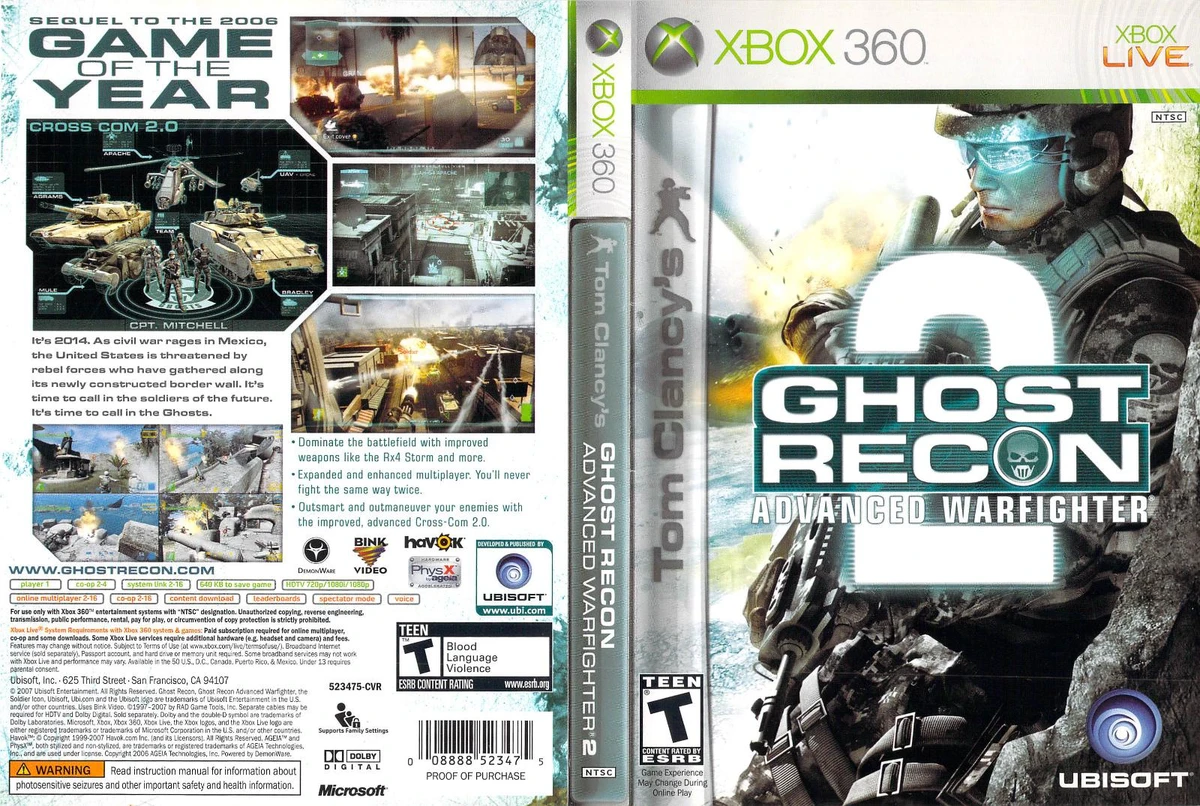 Ghost Recon Advanced Warfighter 2 box art