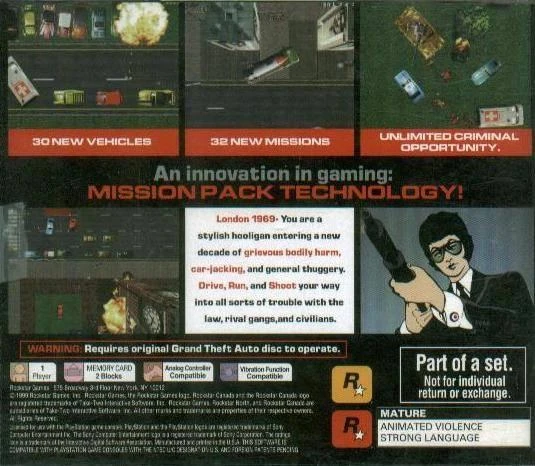 Grand Theft Auto Mission Pack #1 London box art