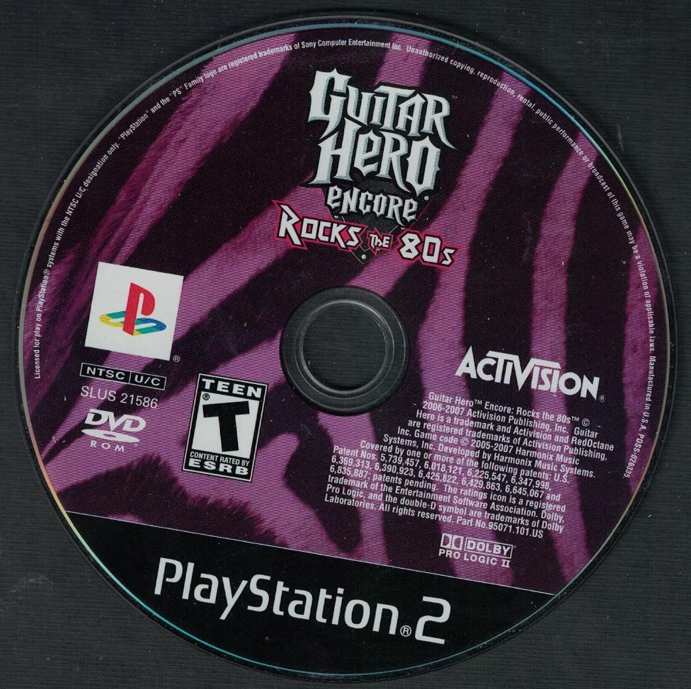 Guitar Hero Encore Rocks the 80's box art