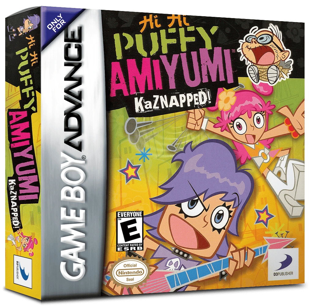 Hi Hi Puffy AmiYumi Kaznapped box art