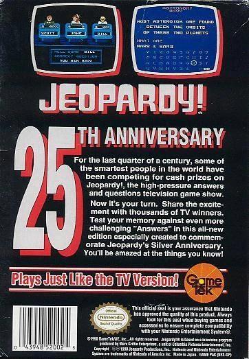 Jeopardy 25th Anniversary box art