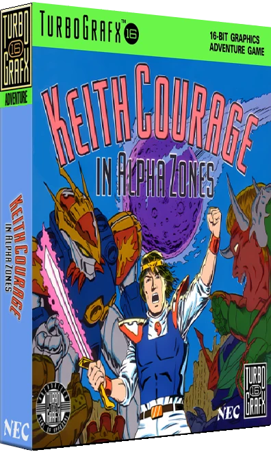 Keith Courage in Alpha Zones box art