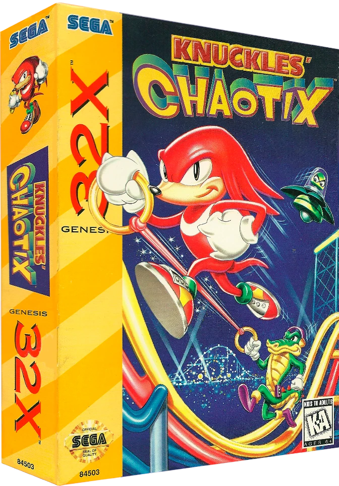 Knuckles Chaotix box art