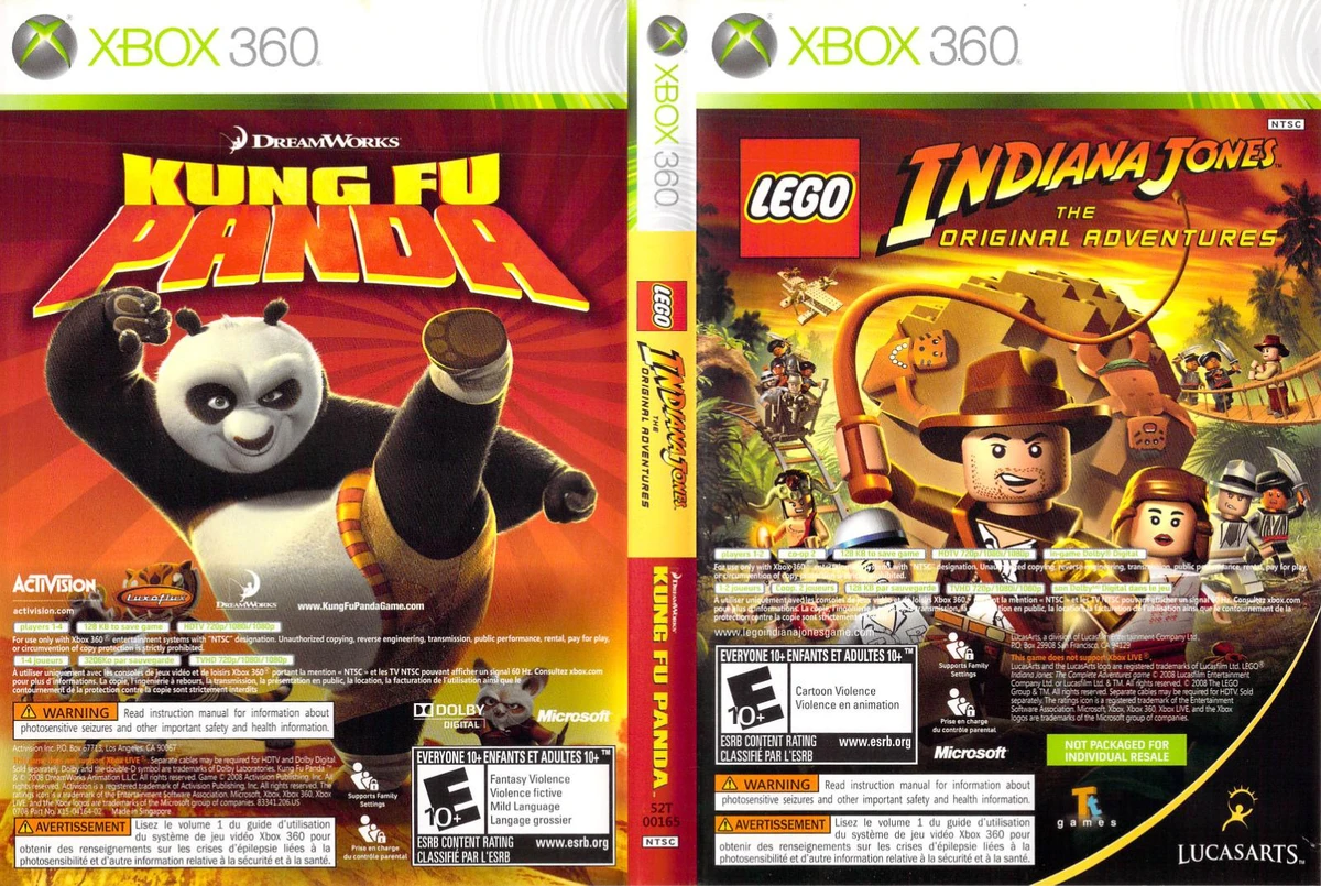 LEGO Indiana Jones and Kung Fu Panda Combo box art