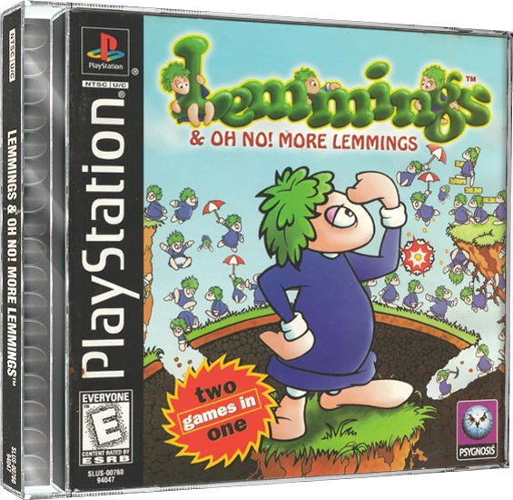 Lemmings and Oh No More Lemmings box art