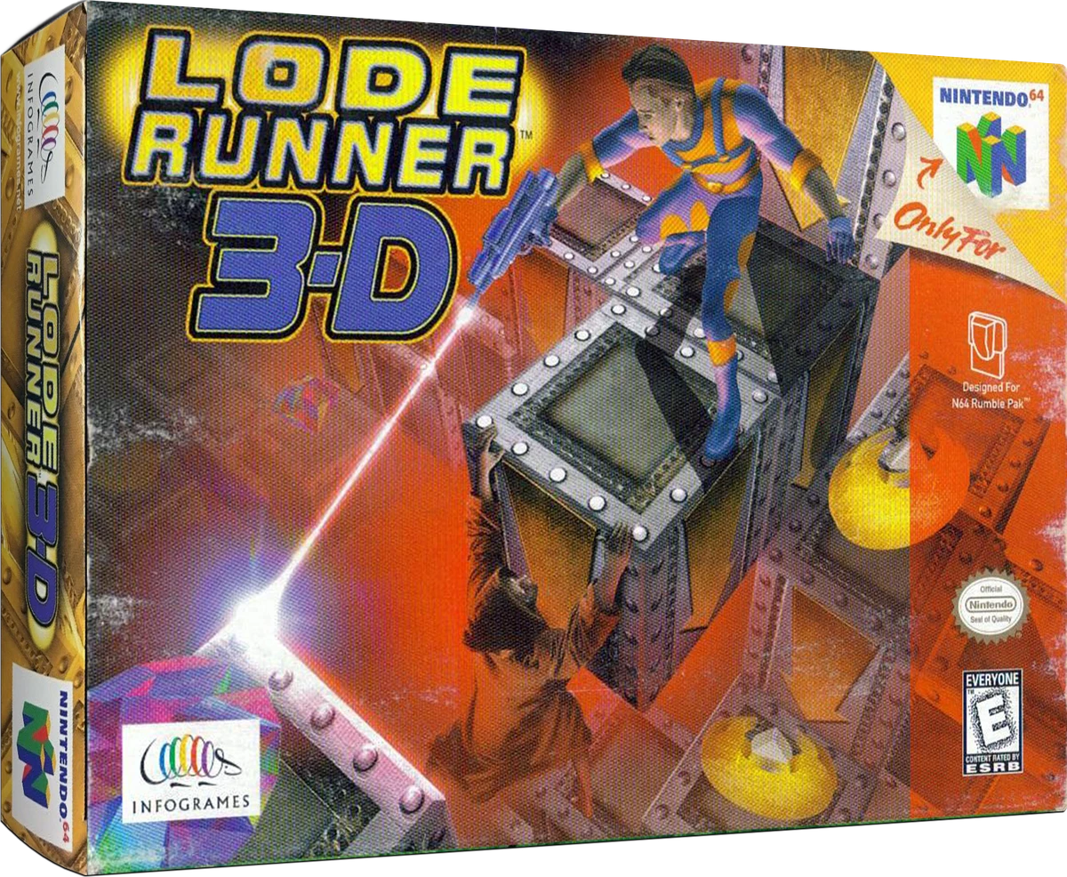 Lode Runner 3-D box art