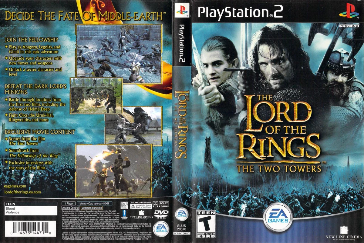 Lord of the Rings Two Towers box art