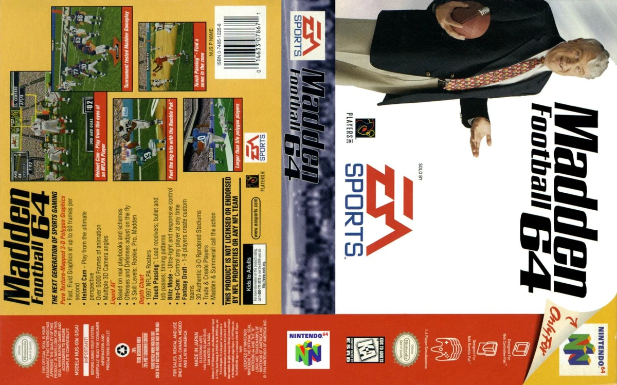 Madden 64 box art