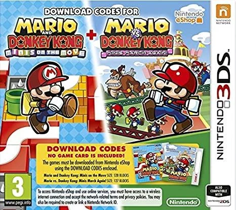 Mario and Donkey Kong: Minis on the Move + Minis March Again box art