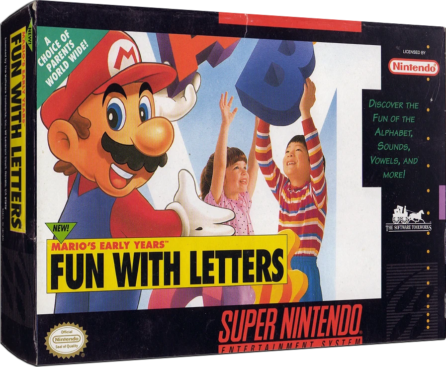 Mario's Early Years Fun with Letters box art