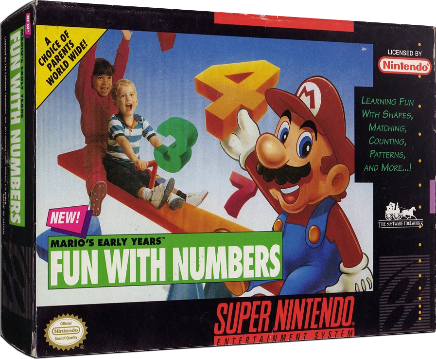 Mario's Early Years Fun With Numbers box art