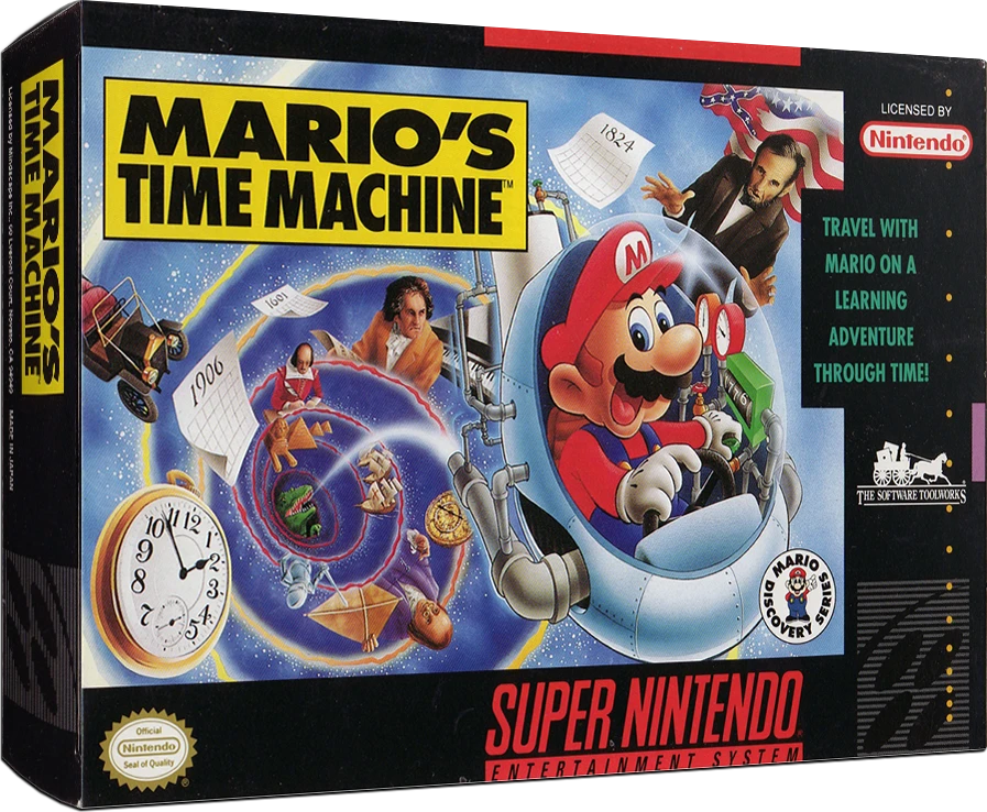 Mario's Time Machine box art