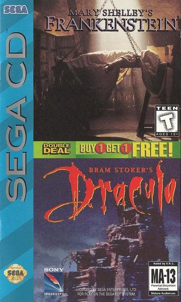 Mary Shelley's Frankenstein & Bram Stoker's Dracula box art