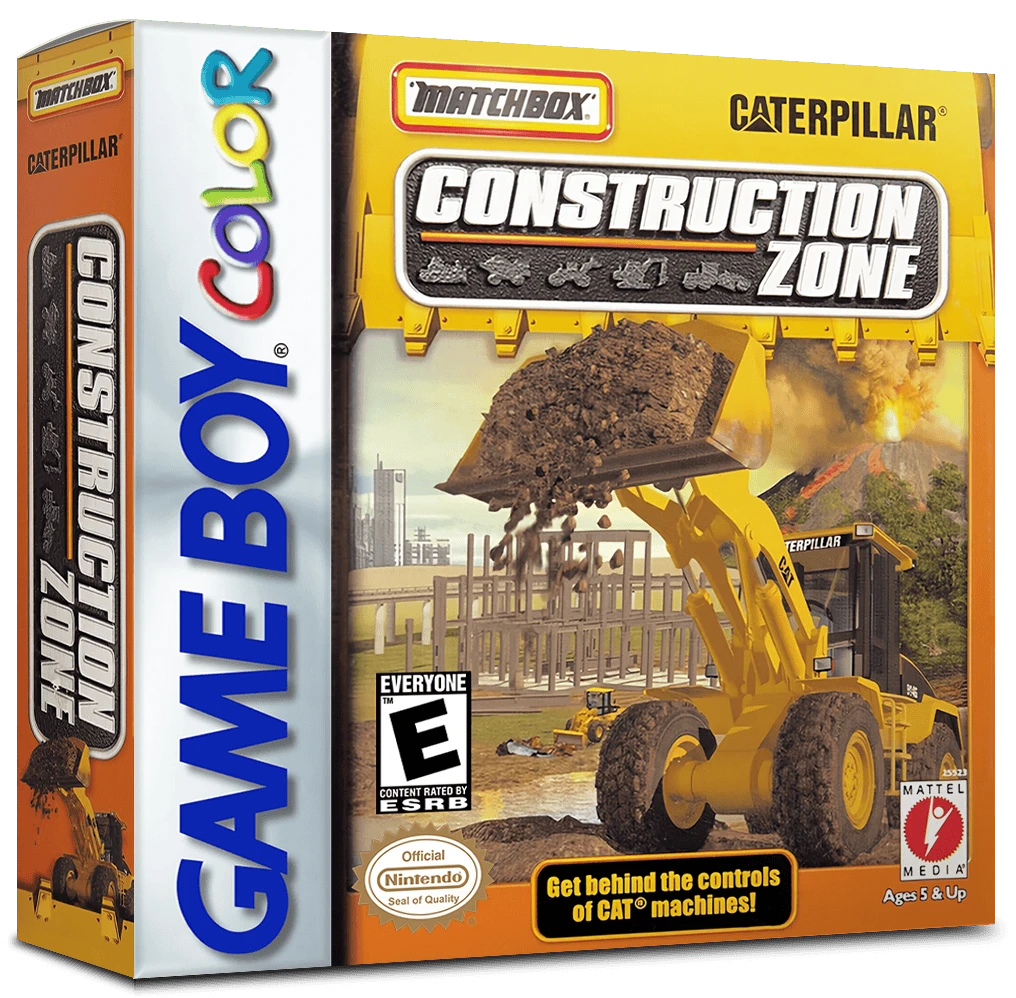 Matchbox Caterpillar Construction Zone box art