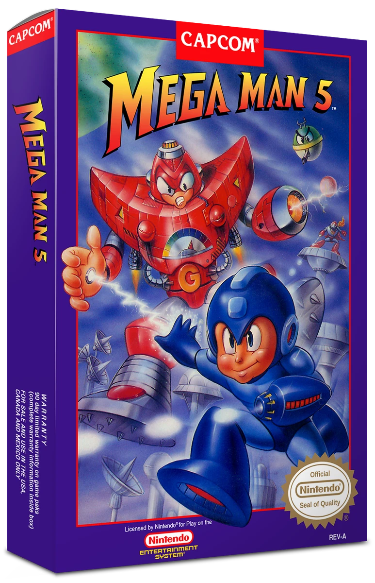 Mega Man 5 box art