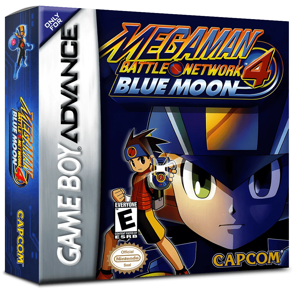 Mega Man Battle Network 4 Blue Moon box art