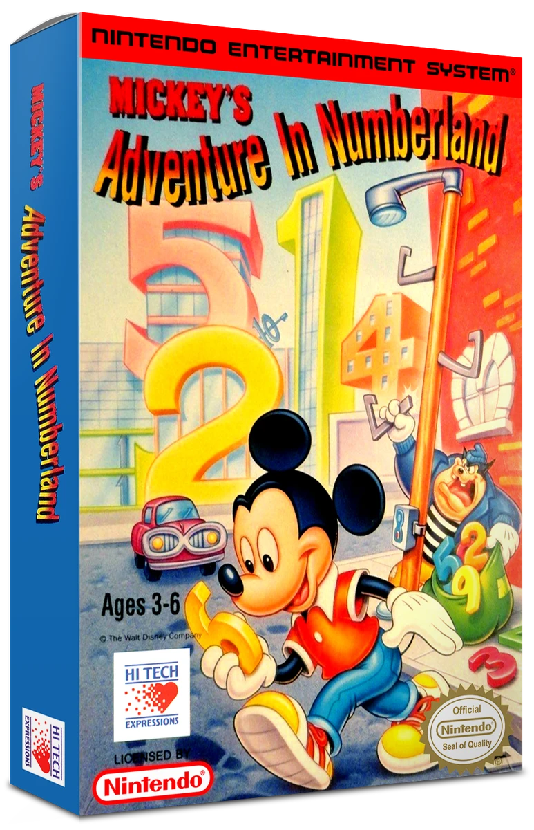 Mickey's Adventure in Numberland box art