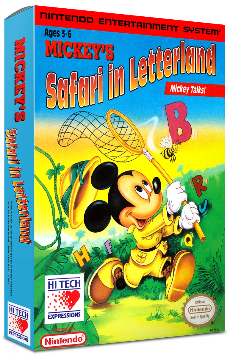 Mickey's Safari in Letterland box art