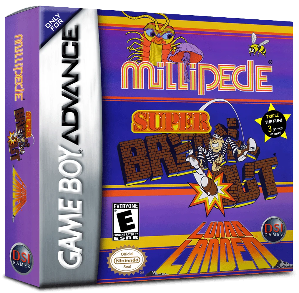 Millipede / Super Breakout / Lunar Lander box art