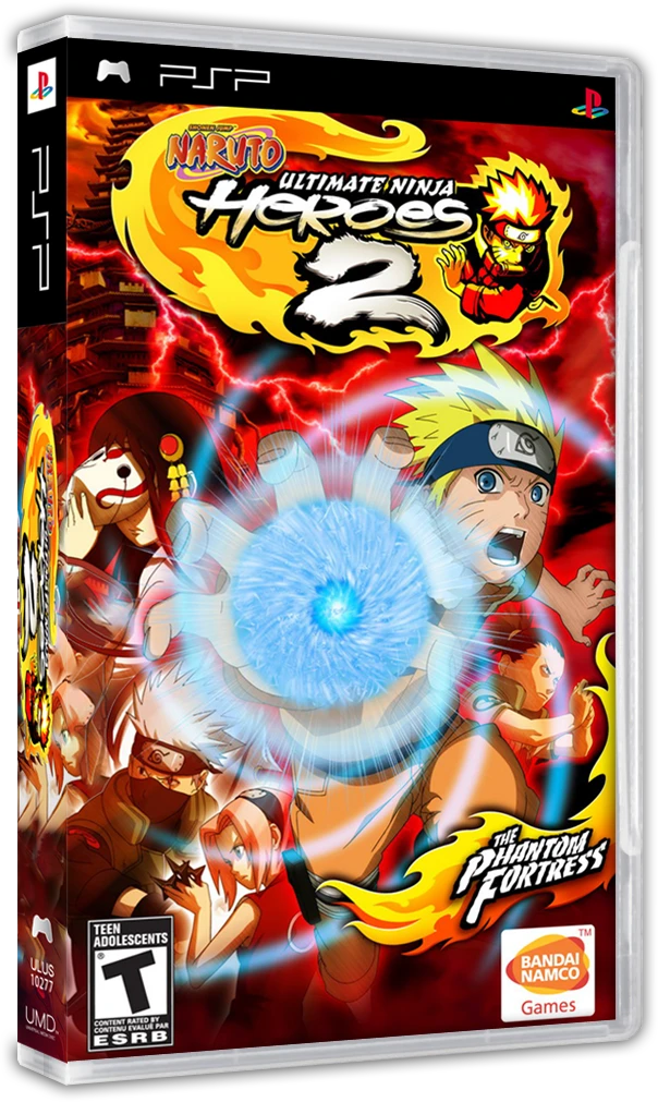 Naruto Ultimate Ninja Heroes 2 The Phantom Fortress box art